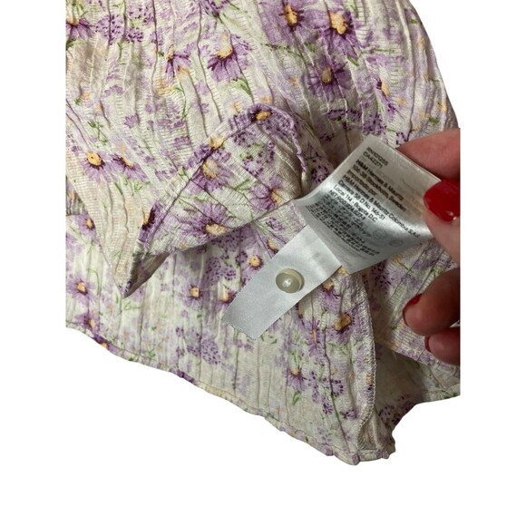H&M Peplum Floral Blouse Womens M Fairycore, Cottage, Whimsy - Picture 6 of 13